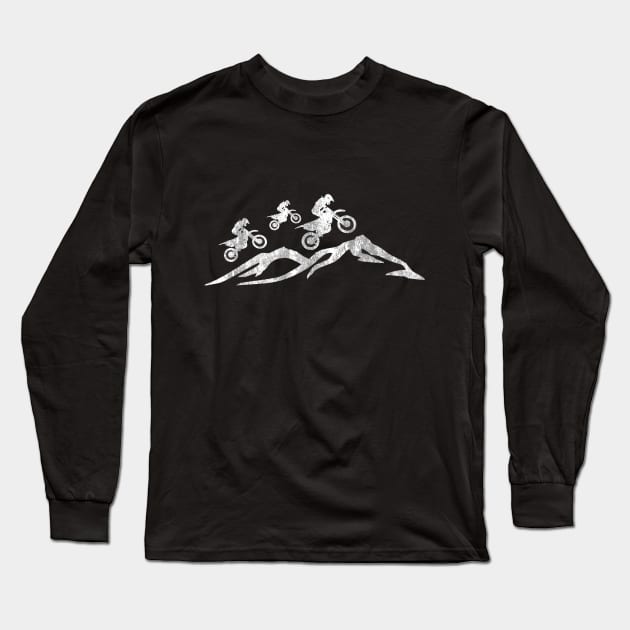 Dirt Bikes Motocross Bikes Hills Nature Riding Long Sleeve T-Shirt by HuntTreasures